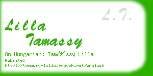 lilla tamassy business card